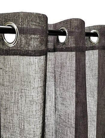 Rideau Voilage effet lin - prêt à poser.