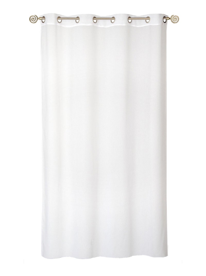Rideau Voilage effet point fantaisie. Blanc - Kiabi