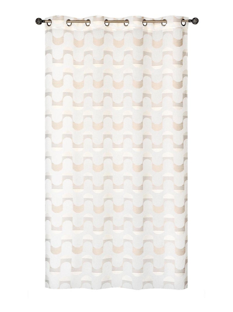 Rideau Voilage effet vague. Beige - Kiabi