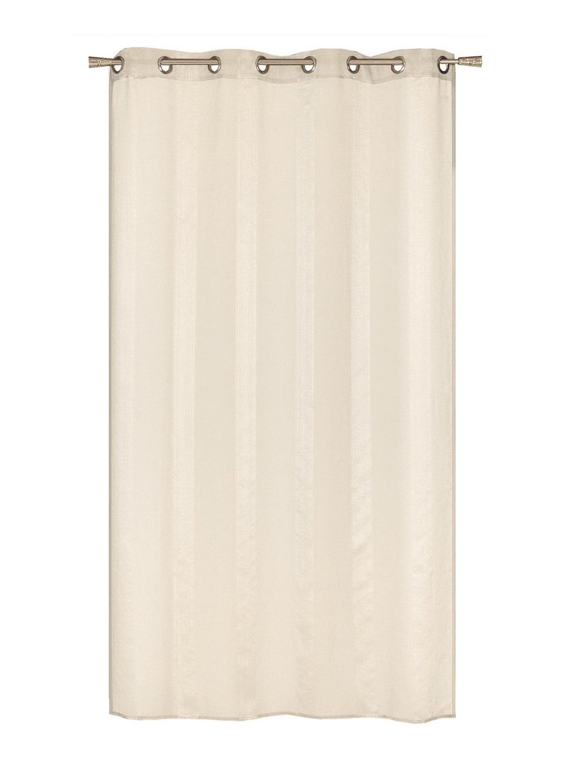 Rideau Voilage Élégant à Fines Rayures. Beige - Kiabi
