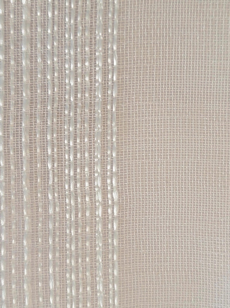 Rideau Voilage Élégant à Fines Rayures. Beige - Kiabi