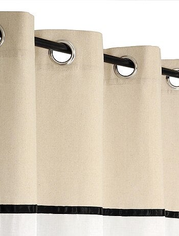 Rideau Voilage Etamine - Parment uni dans le haut - prêt à poser.