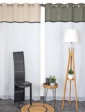 Rideau Voilage Etamine - Parment uni dans le haut - prêt à poser.