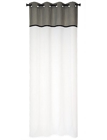 Rideau Voilage Etamine - Parment uni dans le haut - prêt à poser.