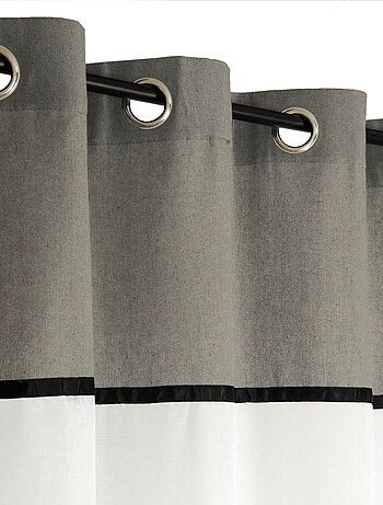 Rideau Voilage Etamine - Parment uni dans le haut - prêt à poser.