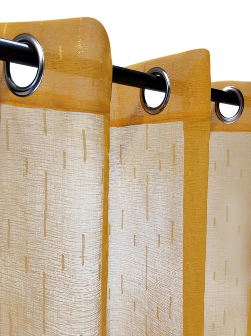 Rideau Voilage étamine effet fils coupés. - Kiabi