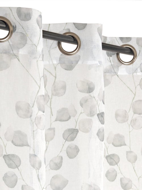 Rideau Voilage Etamine Imprimé - prêt à poser. - Kiabi