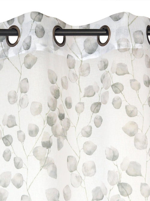 Rideau Voilage Etamine Imprimé - prêt à poser. - Kiabi