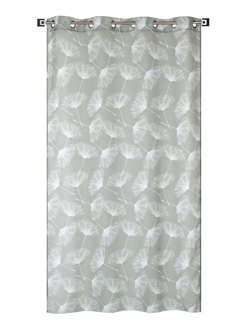 Rideau voilage étamine imprimé feuilles de Gingko, prêt-à-poser. - Kiabi