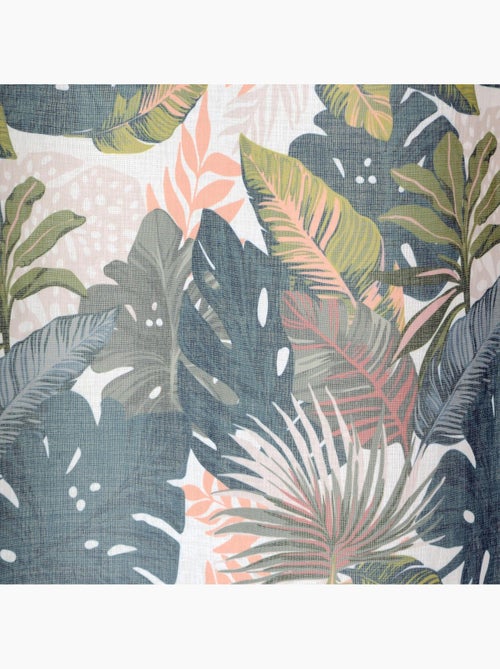 Rideau voilage étamine imprimé jungle, tropical multicolore, prê à poser. - Kiabi