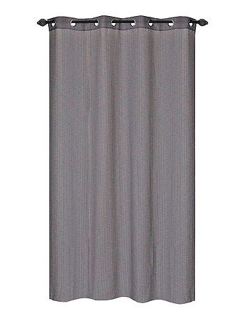 Rideau voilage étamine jacquard uni, prêt à poser.