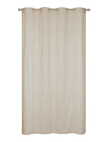 Rideau voilage étamine uni, prêt-à-poser.