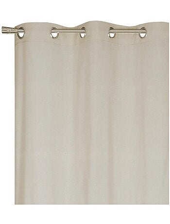 Rideau voilage étamine uni, prêt-à-poser.