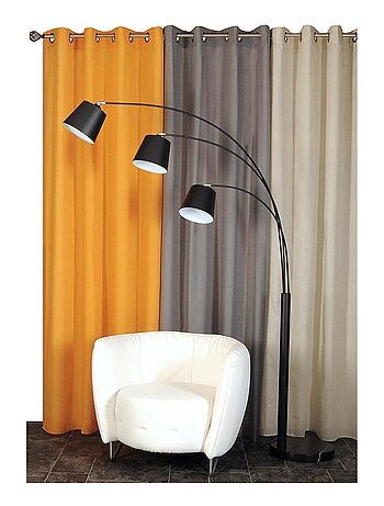 Rideau voilage étamine uni, prêt-à-poser.