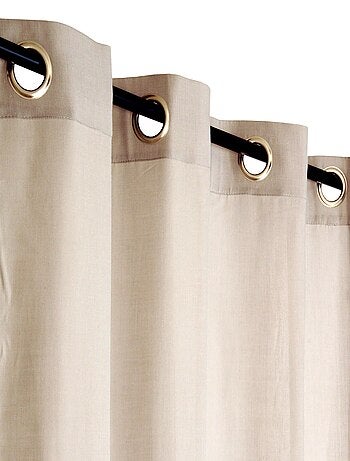 Rideau voilage étamine uni, prêt-à-poser.