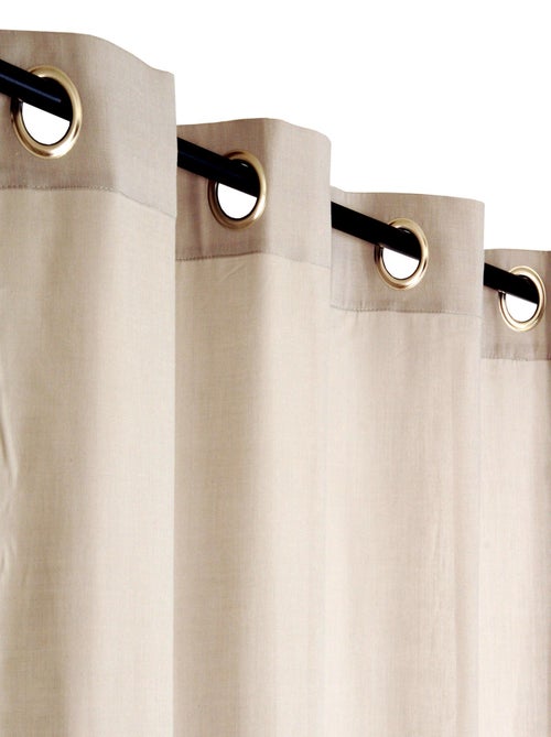 Rideau voilage étamine uni, prêt-à-poser. - Kiabi