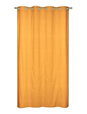 Rideau voilage étamine uni, prêt-à-poser.