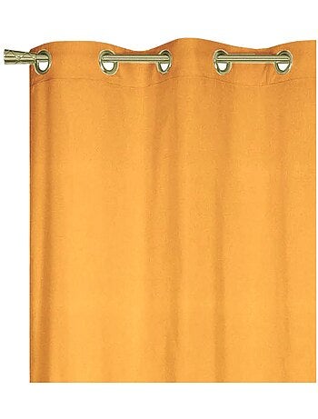 Rideau voilage étamine uni, prêt-à-poser.