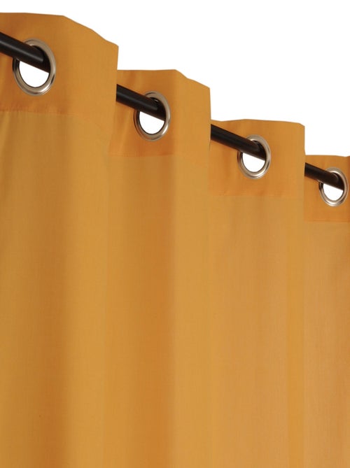 Rideau voilage étamine uni, prêt-à-poser. - Kiabi