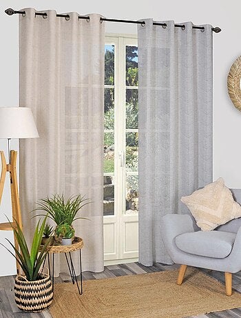 Rideau Voilage fantaisie - prêt à poser .