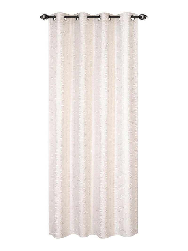 Rideau Voilage fantaisie - prêt à poser . Taupe - Kiabi