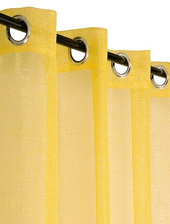 Rideau voilage fils argenté, prêt à poser.