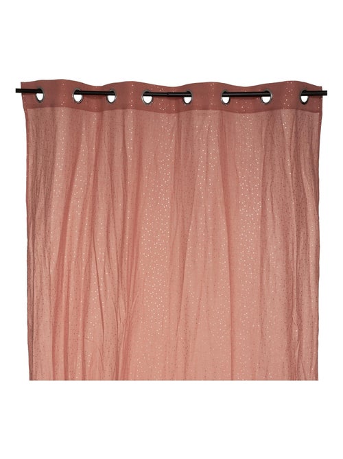 Rideau Voilage gaze de coton motifs brillants - Kiabi