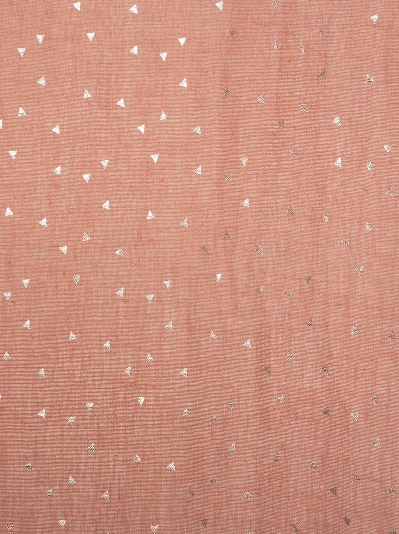 Rideau Voilage gaze de coton motifs brillants Terracotta - Kiabi