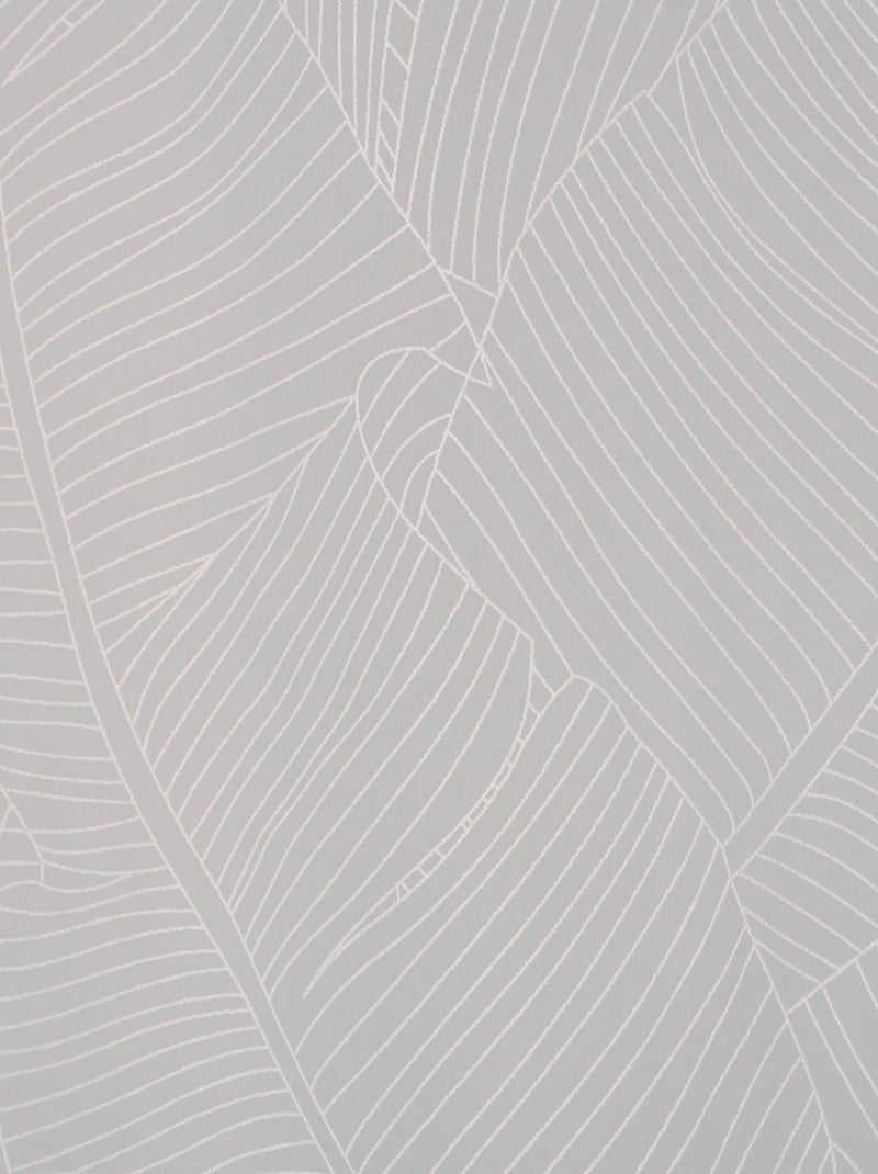 Rideau Voilage imprimé - prêt à poser. Gris Argenté - Kiabi