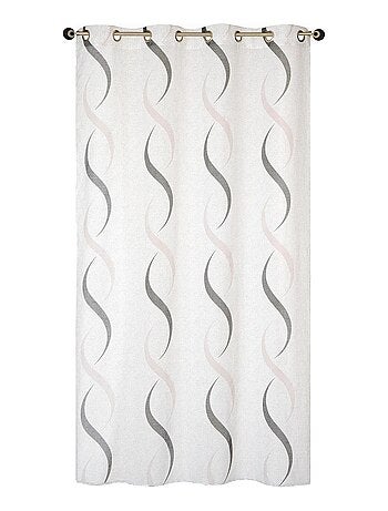 Rideau voilage imprimé - prêt a poser.