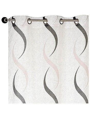 Rideau voilage imprimé - prêt a poser.