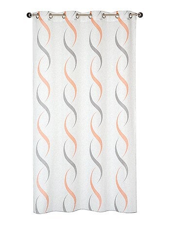 Rideau voilage imprimé - prêt a poser.