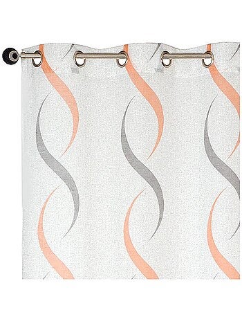 Rideau voilage imprimé - prêt a poser.