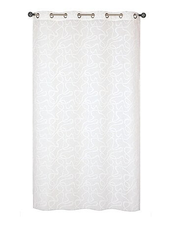 Rideau Voilage Imprimé courbe - prêt à poser.