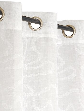 Rideau Voilage Imprimé courbe - prêt à poser.