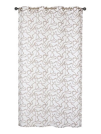 Rideau Voilage Imprimé courbe - prêt à poser.