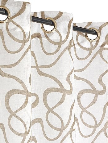 Rideau Voilage Imprimé courbe - prêt à poser.