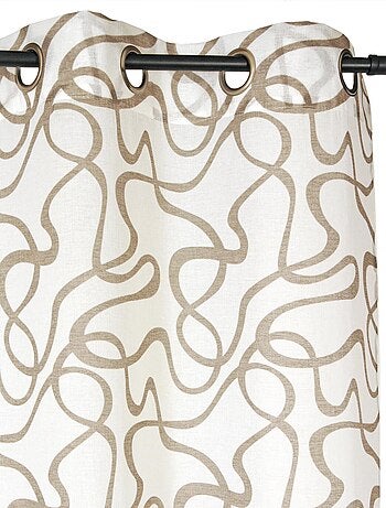 Rideau Voilage Imprimé courbe - prêt à poser.