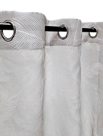 Rideau Voilage imprimé Feuilles - prêt à Poser.