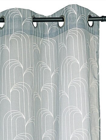 Rideau Voilage Imprimé géométrique Gomme - prêt à poser.