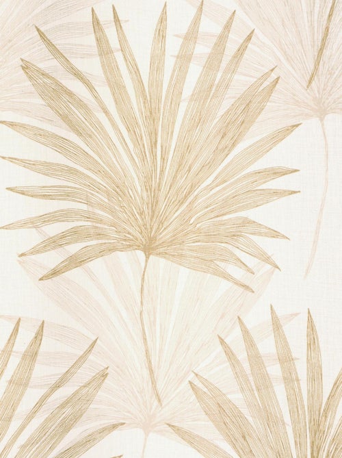 Rideau Voilage Imprimé motif palme - Prêt à Poser. - Kiabi
