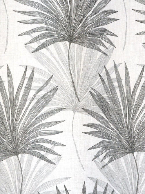 Rideau Voilage Imprimé motif palme - Prêt à Poser. - Kiabi