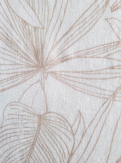 Rideau Voilage imprimé palme bicolore - prêt à poser. - Kiabi