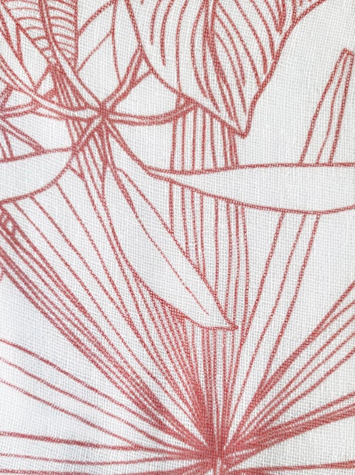 Rideau Voilage imprimé palme bicolore - prêt à poser. - Kiabi