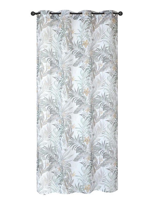 Rideau Voilage Imprimé Tropical - prêt à Poser. - Kiabi