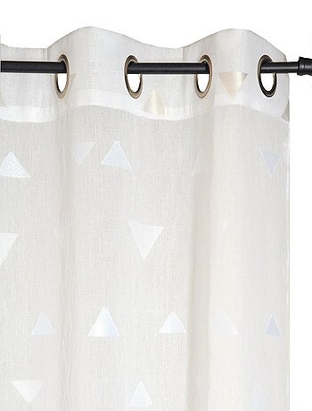 Rideau Voilage Jacquard Fils coupés triangle.