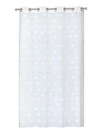 Rideau Voilage Jacquard Fils coupés triangle.
