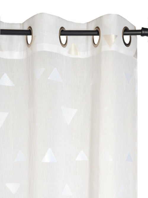 Rideau Voilage Jacquard Fils coupés triangle. - Kiabi