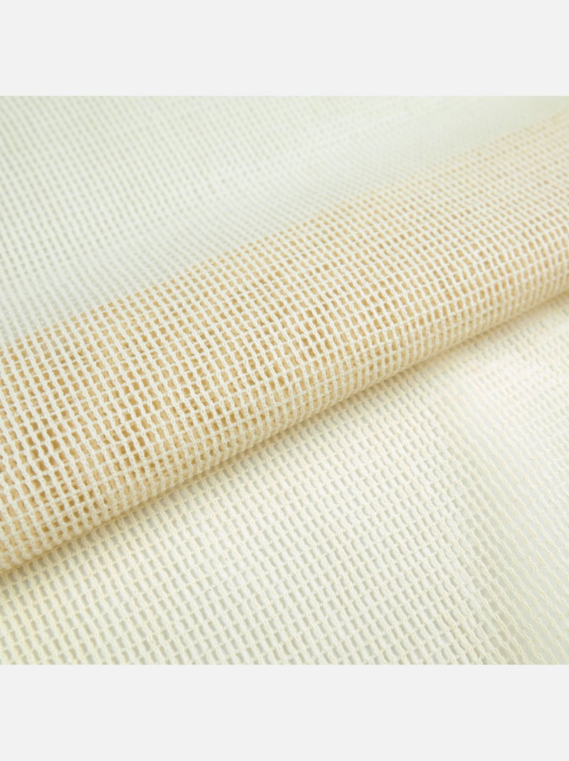 Rideau voilage marseillais filet coton stop insecte Bois naturel - Kiabi