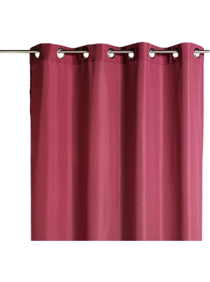 Rideau voilage Microfibre Uni Bordeaux - Kiabi